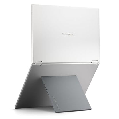ViewSonic VG1457 Dual Screen 14 Inch 1200p Portable Monitor, Foldable IPS | Laptop Extender, USB C, 65W Power Delivery, G Sensor Rotation, Macs, PC, Anti Glare, Travel Work, 2W Speakers, AC Adapter Kit