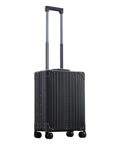 Aleon All-Aluminum 21" Vertical Carry-On Business Briefcase, TSA-Approved Hardshell Case, Spinner Wheels, Laptop Compartment, Aluminum Frame Cabin Bag for Travel & Business, Durable & Sleek (Onyx) - color: Onyx