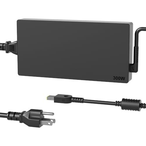 SlSLRIOY 300W Sim Charger Compatible with Lenovo Legion Pro 7 5 5i 7i 16ITHg6 16ACHg6 16ARHA7 16IAX7 16IRX9 Y920 R9000P,LOQ 17IRB8,ThinkPad P73 P72,Yoga Pro 9,IdeaPad Pro 5 Laptop Power Adapter