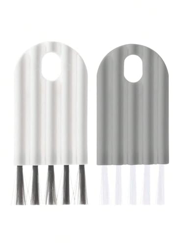 5pcs Multipurpose Cleaning Brush Kit, Keyboard Cleaner Set with Soft Brush, Crevice Duster, Keycap Cleaner and Bottle Cap Brush for Desktop, Home and Office Use