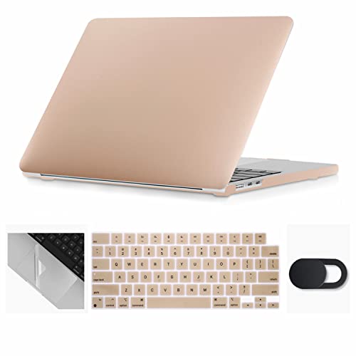 Se7enline for MacBook Neo Case 13 inch 2026 Model A3438,Gold | 4 in 1 Laptop Case,Keyboard Cover,Trackpad Protector,Webcam Cover,Anti-Scratch Anti-Drop Full Protection Slim Lightweight - color: Gold, size: 13 Inch