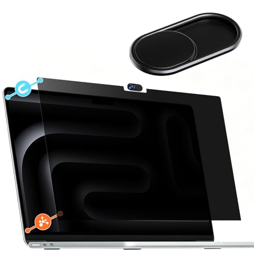 imluckies Magnetic MacBook Privacy Screen for MacBook Pro 14 & 14.2 Inch 2021-2025 ( M1, M2, M3, M4, M5,Pro, Max), 【Removable & Reusable】 Magnetic Anti-Glare Matte Protector Private Filter Filter with Lens Cover - size: MacBook Pro 14"