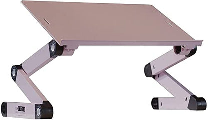 Uncaged Ergonomics WorkEZ Adjustable Laptop Stand for Desk, Laptop Stand Adjustable Height, Foldable Aluminum Cooling Computer Holder & Riser for Desk Bed, Pink - color: Standard-Pink
