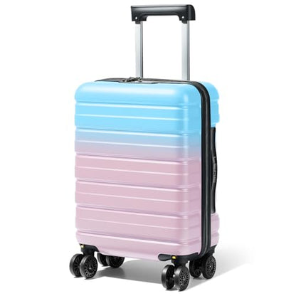 Lekesky 16 Inch Underseat Carry On Luggage Airline Approved, F-Cotton Candy | Durable ABS, Small Underseat Carry-on Luggage with TSA Lock Spinner Wheels, Personal Item Luggage Removable Wheels for Travel - color: F-Cotton Candy, size: 16 Inch