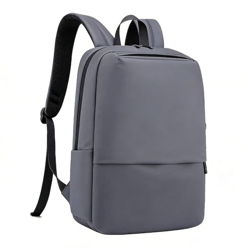 LINGYUE Business Travel Backpack With USB Charging Port, Durable Nylon Laptop Fits 15.6 Inch Notebook, Waterproof Resistant Anti-Theft Bag For Work School, Black(Gray)