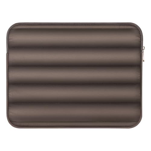 MoKo 13-14 Inch Puffy Laptop Sleeve Bag Padded Protective Carrying Case | Laptop Carrying Case Fits Mac Neo A18 Pro, Mac Pro M5 14-inch, Mac Air 13.6/13.3-inch and iPad Pro 12.9/13-inch, Coffee - color: Coffee, style: 13.3 - 14 Inches