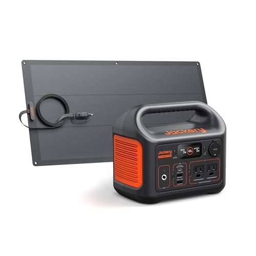 Jackery Solar Generator 300, 292Wh Backup LiFePO4 Battery with 1XSolar Panel SolarSaga 100W Light, 300W Pure Sine Wave AC Outlet for RV Outdoors Camping Travel Blackout - style: E300+100W Light