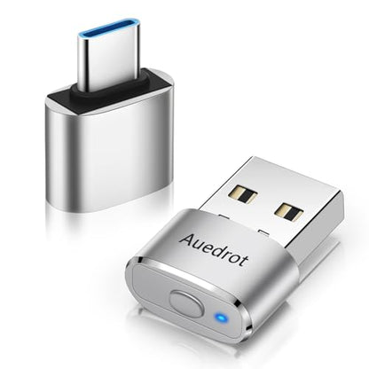 USB Mouse Mover with Switch Button, Automatic Mini Mouse Shaker with 2 Jiggle Modes, Driver-Free, Plug & Play, Keep Computer/Laptop Awake, USB-C Adapter, Silver - color: Silver