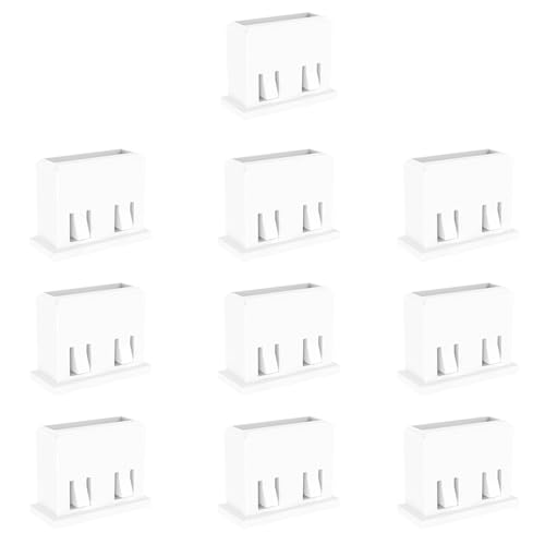 10Pcs USB A-Type Port Security Blocker,Non-Removable USB Dust Plug, USB-A Female Dust Cover,to Prevent Illegal Downloads,Dust and Moisture,USB Data Interceptor,for USB-A Female Port (White) - color: White
