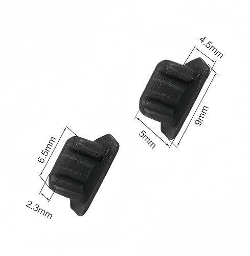 5Pcs Silicone Micro USB Anti-Dust Cap Cover for Cell Phone, Black Silicone Dust Cover Plugs for Micro USB Port, Universal Fit, Dust-Proof, Easy to Use - size: Micro USB