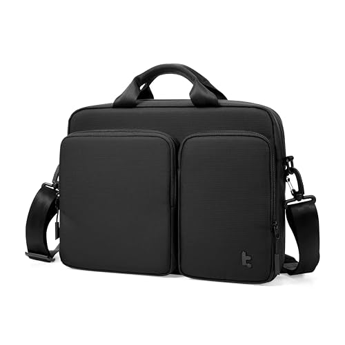 tomtoc A33 Slim 15-16 Inch Laptop Shoulder Bag for MacBook Air/Pro M5/M4/M3 Pro Max, Briefcase with Accessory & Document Storage, Water-Resistant & Durable Recycled Fabric - size: 15-16 Inch Laptop