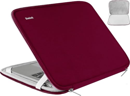 14 inch Laptop Sleeve, Upgrade Shockproof Protective Computer Cover Flip Case Briefcase Carrying Bag Compatible with 14" HP, Lenovo, Asus, Acer, Notebook, Chromebook Computer, Red - color: Red, size: 14 Inch