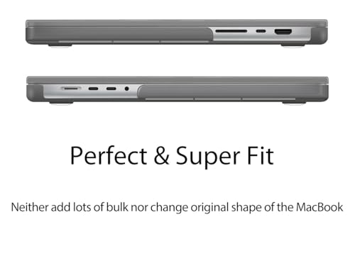 UESWILL Compatible with MacBook Pro 14 inch Case 2026-2021 Release with M5 M4 M3 M2 M1 Pro Max chip & Touch ID, Laptop Matte Hard Shell Protective Cover, Gray - color: Gray, size: MacBook Pro 14" (M1 M2 M3 M4 M5)