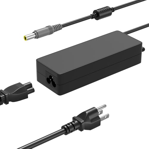 90W AC Charger Compatible with Lenovo ThinkPad Edge 15 14 13 T530 T430 T400 T61 X60 x220 x230 E430 Z61 Z60 More Series with 7.9mm x 5.5mm tip, Suitable for Travel and Office use