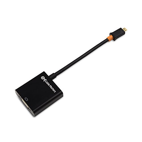 Cable Matters Micro HDMI to VGA Adapter, Micro HDMI Converter, Black | 1080p VGA, Micro HDMI Source, VGA Display Support, Compact Adapter