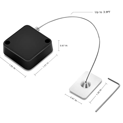 MEETOOT Automatic Retractable Anti-Theft Cable Case 44X16mm Hardware Security Cable Lock Anti Theft Combination for Tablet, Mobile Phone, Remote Control