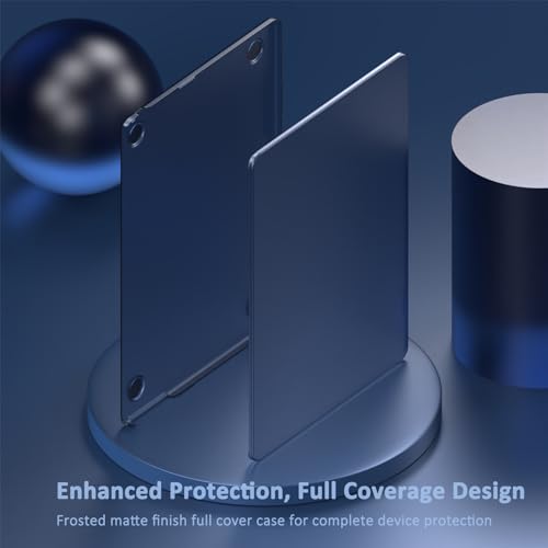 Midnight Clear Case for MacBook Air 13 inch 2026 M5, 2022-2025 M4/M3/M2 | Matte Plastic Hardshell & Keyboard Cover for Mac Air 13.6 inch Case A3449 A3240 A3113 A2681, Frosted Midnight - color: 01 Frosted Midnight Blue