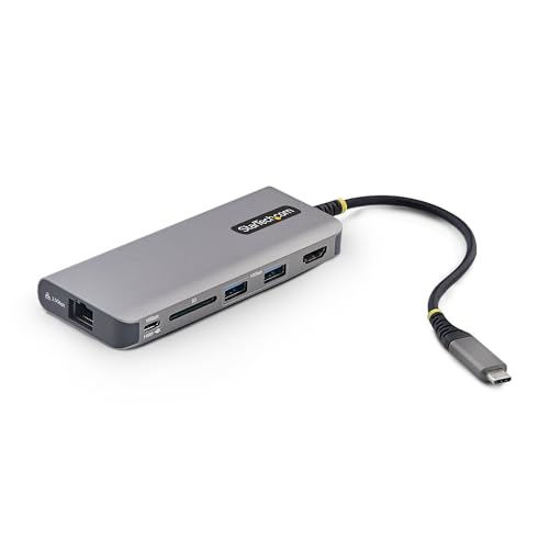 StarTech 6-in-1 USB-C Mini Dock, 4K HDMI, 140W PD, 10Gbps, 2.5GbE, SD | 140W Power Delivery charging, SD slot, Single-adapter mobile workstation, Enterprise-tested, AI-ready laptops
