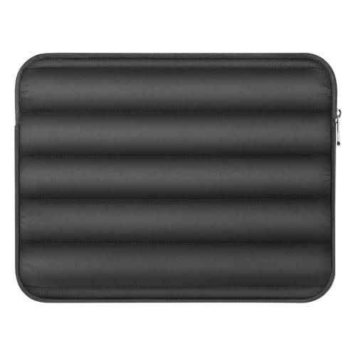 MoKo 13-14 Inch Puffy Laptop Sleeve Bag Padded Protective Carrying Case | Laptop Carrying Case Fits Mac Neo A18 Pro, Mac Pro M5 14-inch, Mac Air 13.6/13.3-inch and iPad Pro 12.9/13-inch, Black - color: Black, style: 13.3 - 14 Inches