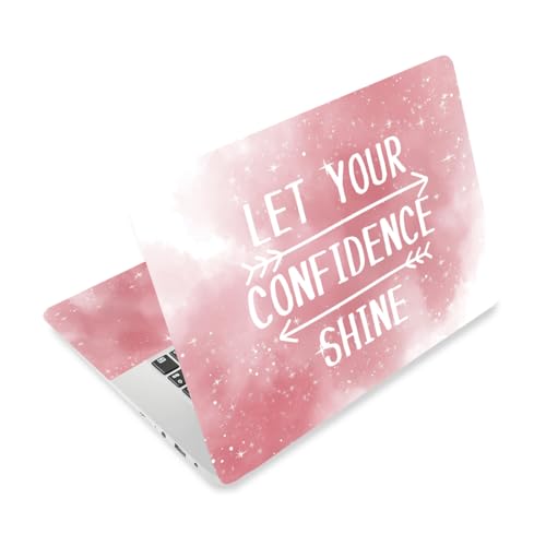Laptop Skin Sticker Decal PVC Vinyl Sticker Notebook PC Protector Waterproof Scratch Resistant PC Skin for 12.1 13 13.3 13.6 14 15 15.3 16 Inch Let Your Confidence Shine Inspiration Quote - color: Let Your Confidence Shine
