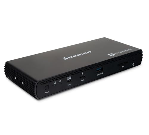 IOGEAR Quantum Thunderbolt 5 Dock Pro - 10 Devices - 80gbps - 2.5G - TB5 Host Dual 8K 60hz / Triple 4K Display 120hz - USB-A, SD 4.0, Audio - TAA - 140W Host Power - Includes PSU - Win 11 — GTD58KTAA - style: Thundebolt 5