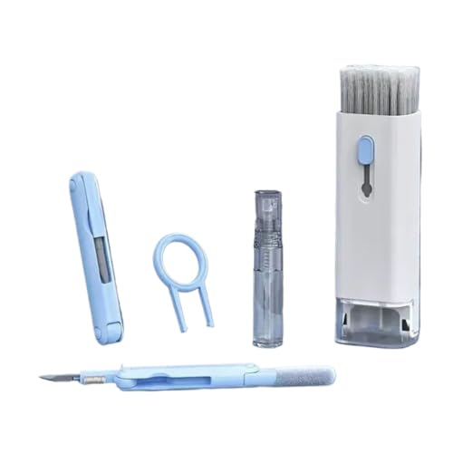 7 In 1 Cleaning Kit For Computer Keyboard Keycap Puller Brush Pen Set | For cleaning dust between computer keyboard keys,7 in 1 cleaning kit for computer keyboard and phone(Blue) - color: Blue