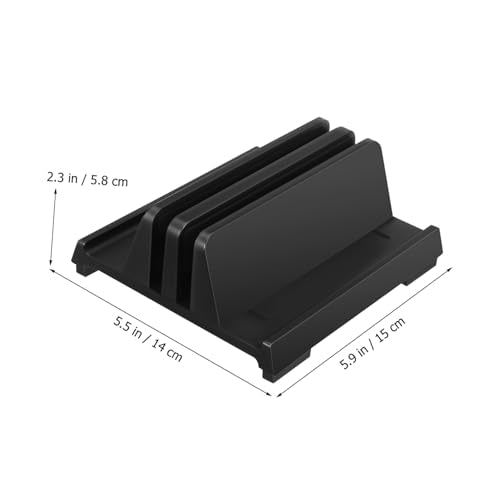 jojofuny Adjustable Laptop Vertical Stand Dual Slots Desk Organizer for Workspace Efficiency Holder for Laptops Tablets and Phones Space-Saving Design