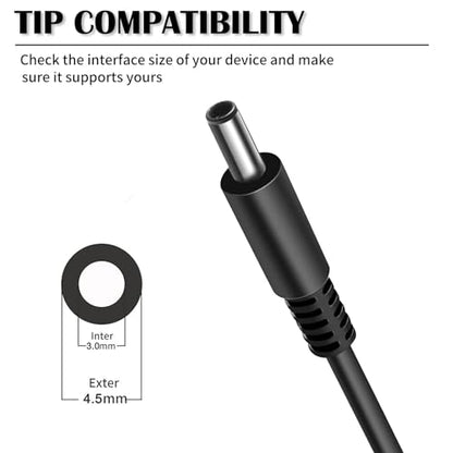 65W 45W Charger Compatible with Dell Laptop Inspiron 11/13/14/15/17 3000 5000 7000 Series 3583 3593 5570 Latitude E5450 XPS 13-65 45 Watt AC 2-in-1 Computer Adapter Power Cord 4.5 * 3.0 mm Jack