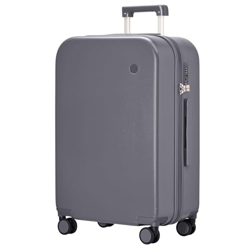 mixi Luggage Suitcase with Spinner Wheels, Hardside Rolling Suitcase PC with Cover & TSA Lock Lightweight Travel Case 28in Checked in, Rock Gray - color: Rock Gray, size: 28in Checked in