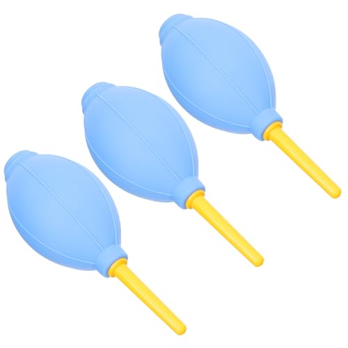 UKCOCO 3pcs Air Blower Dust Cleaner Bulb for Camera Lens and Sensitive Electronic Devices, Compressed Air Duster for Computer Keyboard and Digital Equipment Maintenance, Blue