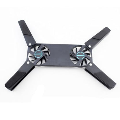 OSALADI 2Pcs USB Laptop Cooling Pad Ventilated Stand with Quiet Dual Fans Compatible with All Laptops and Game Consoles Portable Design for Easy Storage Low Noise Operation