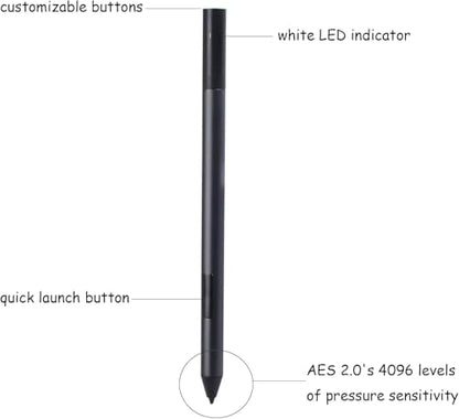 Active Pen PN557W for Dell PN557W Stylus Pen Compatible with Dell 2 in 1 Laptop Compatible for Latitude 5285 5289/5290 /7285/7400 Pen,for XPS 15 9365 9575 Pen