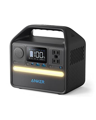 Anker 521 Portable Power Station Upgraded with LiFePO4 Battery, 256Wh 6-Port PowerHouse, 300W (Peak 600W) Solar Generator (Solar Panel Optional), 2 AC Outlets, 60W USB-C PD Output, Outdoor Generator | 6-Port PowerHouse,2 AC outlets, 60W USB-C PD, solar pa