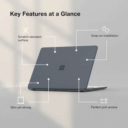 Se7enline Case for Microsoft Surface Laptop 15 inch Touchscreen Copilot+ PC 2024 (7th Edition) Model: 2037,Lightweight Durable Scratch-Resistant Easy Install Hard Shell + Keyboard Cover,Matte Black - color: Matte Black, size: 15 inch