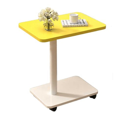 Over The Bed Table with Wheels Multifunctional Living Room Sofa Side Table | Space-Saving Bedroom Bedside Tables Hospital Bedd Tables For Sofa, Bed(Yellow) - color: Yellow