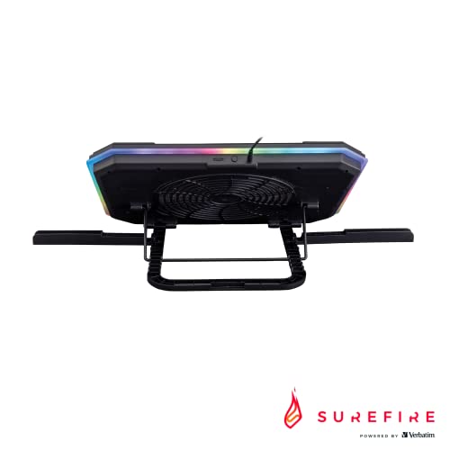 SureFire Bora X1 Gaming Laptop Cooling Pad, Laptop Cooler for Laptops up to 17 Inches, Adjustable Fan Speed, More Power, RGB Lighting