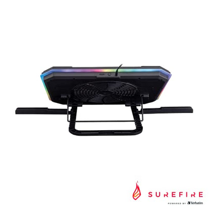 SureFire Bora X1 Gaming Laptop Cooling Pad, Laptop Cooler for Laptops up to 17 Inches, Adjustable Fan Speed, More Power, RGB Lighting
