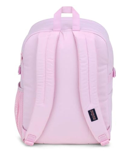 JanSport Main Campus FX Backpack - Travel or Work Bag w 15-Inch Laptop Pack with Leather Trim, Pink Ice - color: Pink Ice