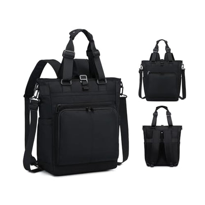 mygreen Tokyo Tote Messenger Backpack Convertible Tote Bag and Backpack, Fits 15.6" Laptop - color: Black-216