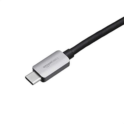 Amazon Basics USB-C to VGA Adapter, Aluminum Shell, Thunderbolt 3 Compatible, Plug-n-Play, 1080P, Gray, 1.65 x 1.38 x 0.63in - size: 1.65*1.38*0.63in