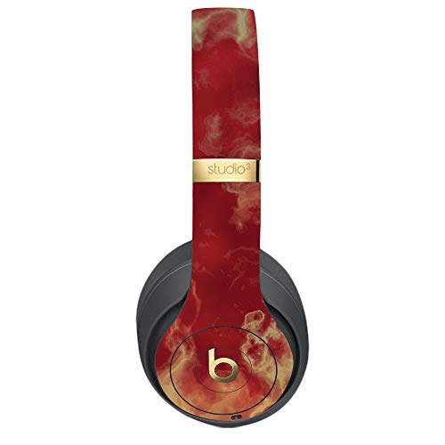 MightySkins Skin Compatible with Beats Studio 3 Wireless - Crimson Marble | Protective, Durable, and Unique Vinyl Decal wrap Cover | Easy to Apply, Remove, and Change Styles | Made in The USA - color: Crimson Marble