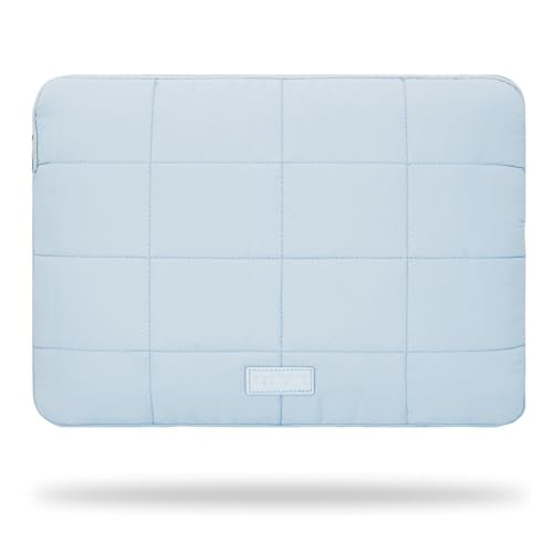 Puffy Laptop Sleeve 15-16 Inch Matte Blue, Waterproof Carrying Case Bag for Women, Fluffy Computer 15.6 HP Case, Compatible with MacBook Pro 16 Inch, MacBook Air M2 M1, Asus/Dell XPS/Lenovo - color: Matte Blue, size: 15-16 inch