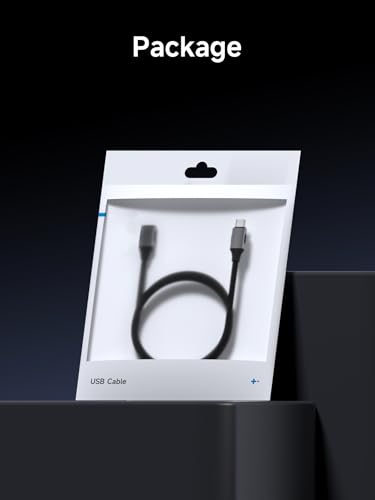 USB4 Cable, Right Angle 90Degree Braided 80Gbps, 240W Fast Charging, 8K@60Hz USB4 V2.0 USB-C Cable, fits for iPhone 17 16 15 Pro Max, iPad Pro, MacBook, Thunderbolt 5/4 (Middle 90 Degree, 3.3FT)
