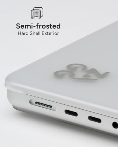 ZAGG MacBook Protection Macbook Pro 14-inch M4/M3/M2/M1 Case – Premium Two-Piece Hard-Shell Snap-on Cover with Rubberized Non-Slip Grips, Durable, Lightweight, Scratch-Resistant, Frosted Finish, Clear - color: Clear, size: MacBook Pro 14" M4/M3/M2/M1