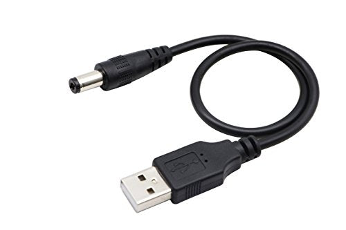 USB 2.0 A Male to DC 5.5x2.1mm Male Adapter Cable 5 Volt DC Barrel Power Jack Charging Cable for Tablet, Electronic Dog, Access Control Attendance (28CM/11inch, DC 5.5x2.1mm)(2packs) - color: 28CM DC 5.5x2.1mm