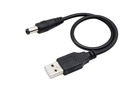 USB 2.0 A Male to DC 5.5x2.1mm Male Adapter Cable 5 Volt DC Barrel Power Jack Charging Cable for Tablet, Electronic Dog, Access Control Attendance (28CM/11inch, DC 5.5x2.1mm)(2packs) - color: 28CM DC 5.5x2.1mm