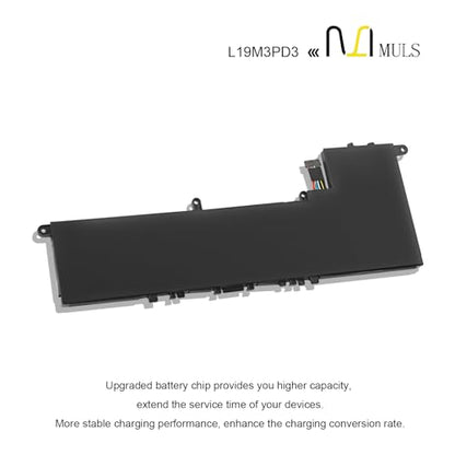 MULS 56Wh L19M3PD3 Battery for Lenovo IdeaPad S540-13 S540-13API S540-13ARE | S540-13IML S540-13ITL Series L19L3PD3 L19D3PD3 SB10V27762 5B10V27760 SB10V27765 5B10W67393 11.52V with Tools Extended runtime