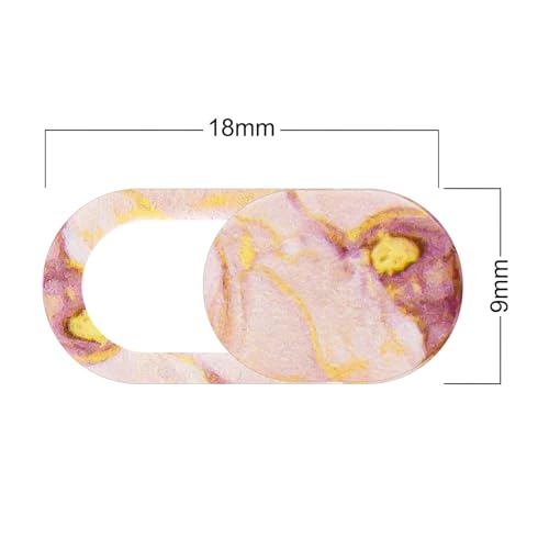 TENOC Webcam Cover, Camera Privacy Cover Slide for Laptop/Cell Phone/iPad/PC/Tablet, Protect Your Privacy and Security, 5 Pcs, Marble - color: Marble