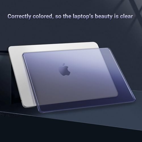 MOSISO Compatible with MacBook Air 13 inch Case M5 2026 M4 M3 M2 2025-2022 A3449 A3240 A3113 A2681, Seamlessly Closes Anti-Crack&Anti-Fingerprints Hard Shell for MacBook Air 13.6 Case, Navy Blue - color: Navy Blue