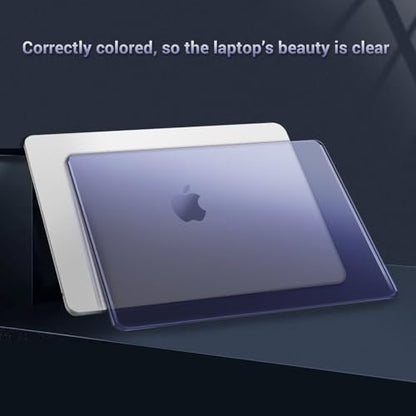 MOSISO Compatible with MacBook Air 13 inch Case M5 2026 M4 M3 M2 2025-2022 A3449 A3240 A3113 A2681, Seamlessly Closes Anti-Crack&Anti-Fingerprints Hard Shell for MacBook Air 13.6 Case, Navy Blue - color: Navy Blue
